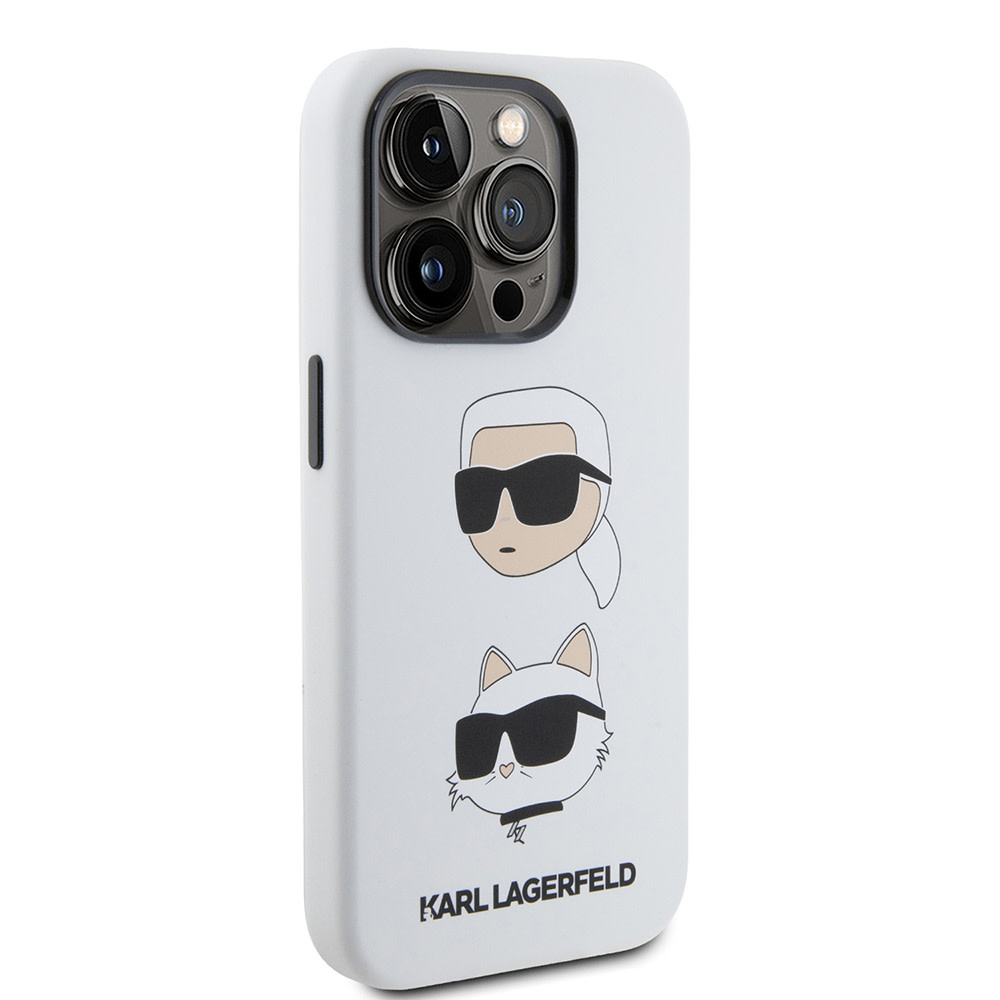 Karl Lagerfeld iPhone 15 Pro hoesje SILICONE K&C - Wit - detail 3