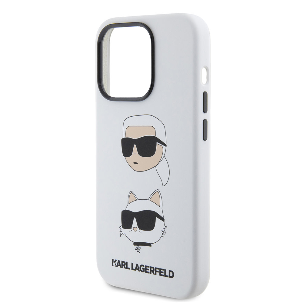 Karl Lagerfeld iPhone 15 Pro hoesje SILICONE K&C - Wit - detail 5