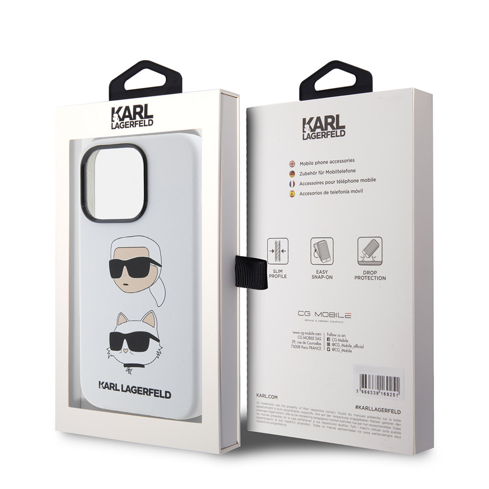 Karl Lagerfeld iPhone 15 Pro hoesje SILICONE K&C - Wit - detail 7
