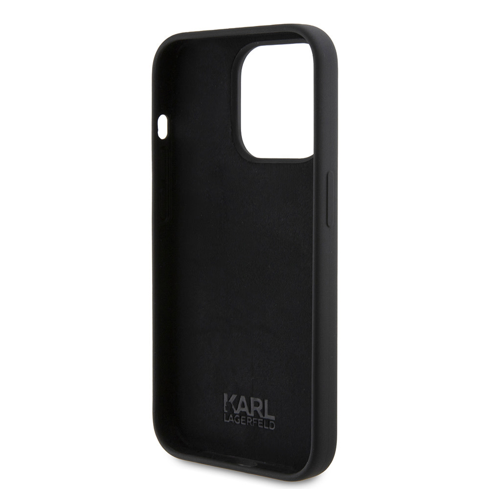 Karl Lagerfeld iPhone 15 Pro hoesje KARL SCRIPT LOGO - Zwart - detail 6