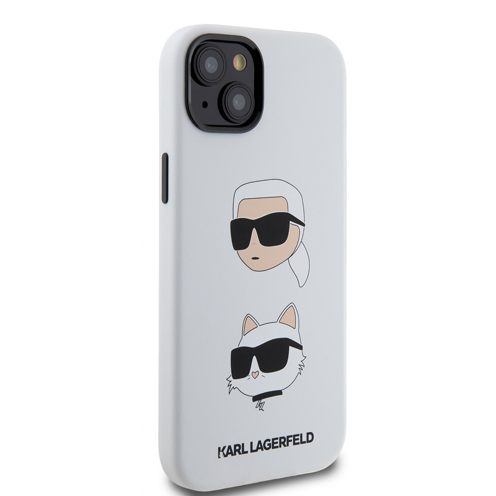 Karl Lagerfeld iPhone 15 Plus & 14 Plus hoesje SILICONE K&C - Wit - detail 3