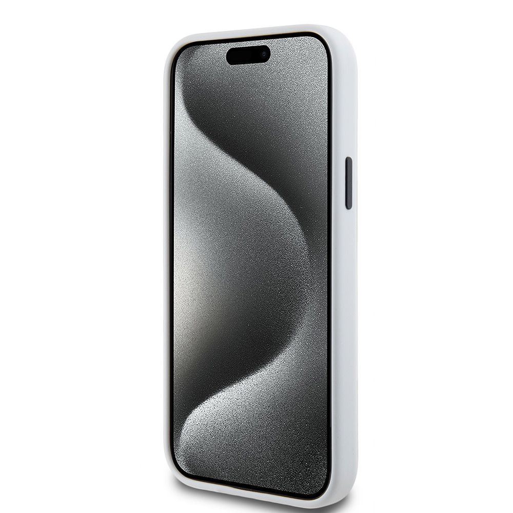 Karl Lagerfeld iPhone 15 Plus & 14 Plus hoesje SILICONE K&C - Wit - detail 4