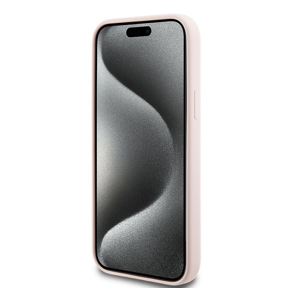 Karl Lagerfeld iPhone 15 Plus & 14 Plus hoesje Karl script logo - Roze - detail 5