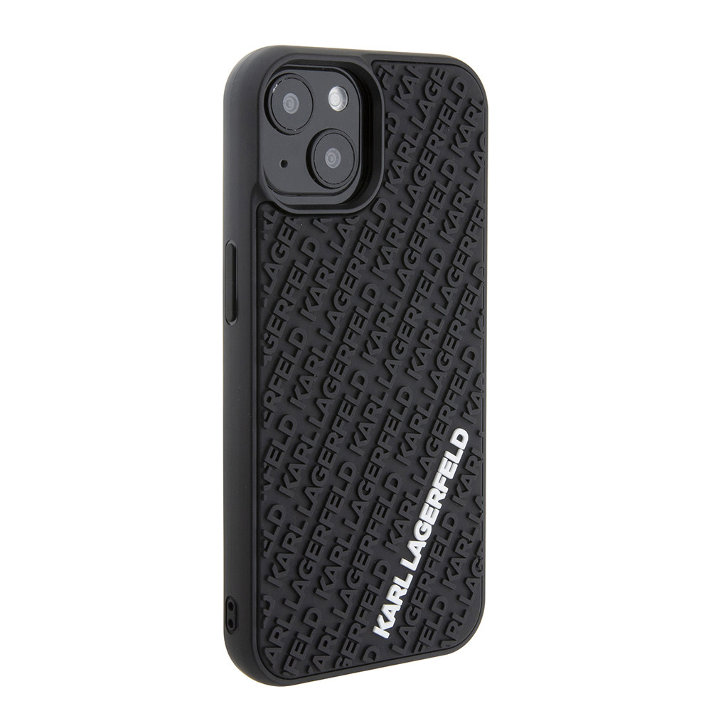 Karl Lagerfeld iPhone 15 hoesje 3D MULTI LOGO - Zwart - detail 11