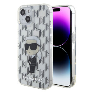 Karl Lagerfeld iPhone 15 hoesje Ikonik Monogram - Transparant - productfoto