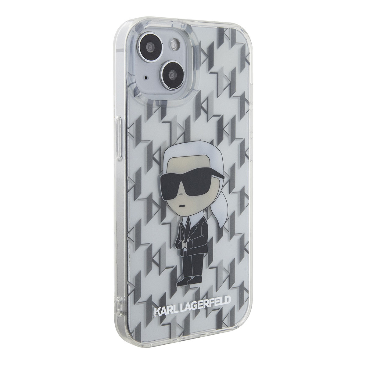 Karl Lagerfeld iPhone 15 hoesje Ikonik Monogram - Transparant - detail 3