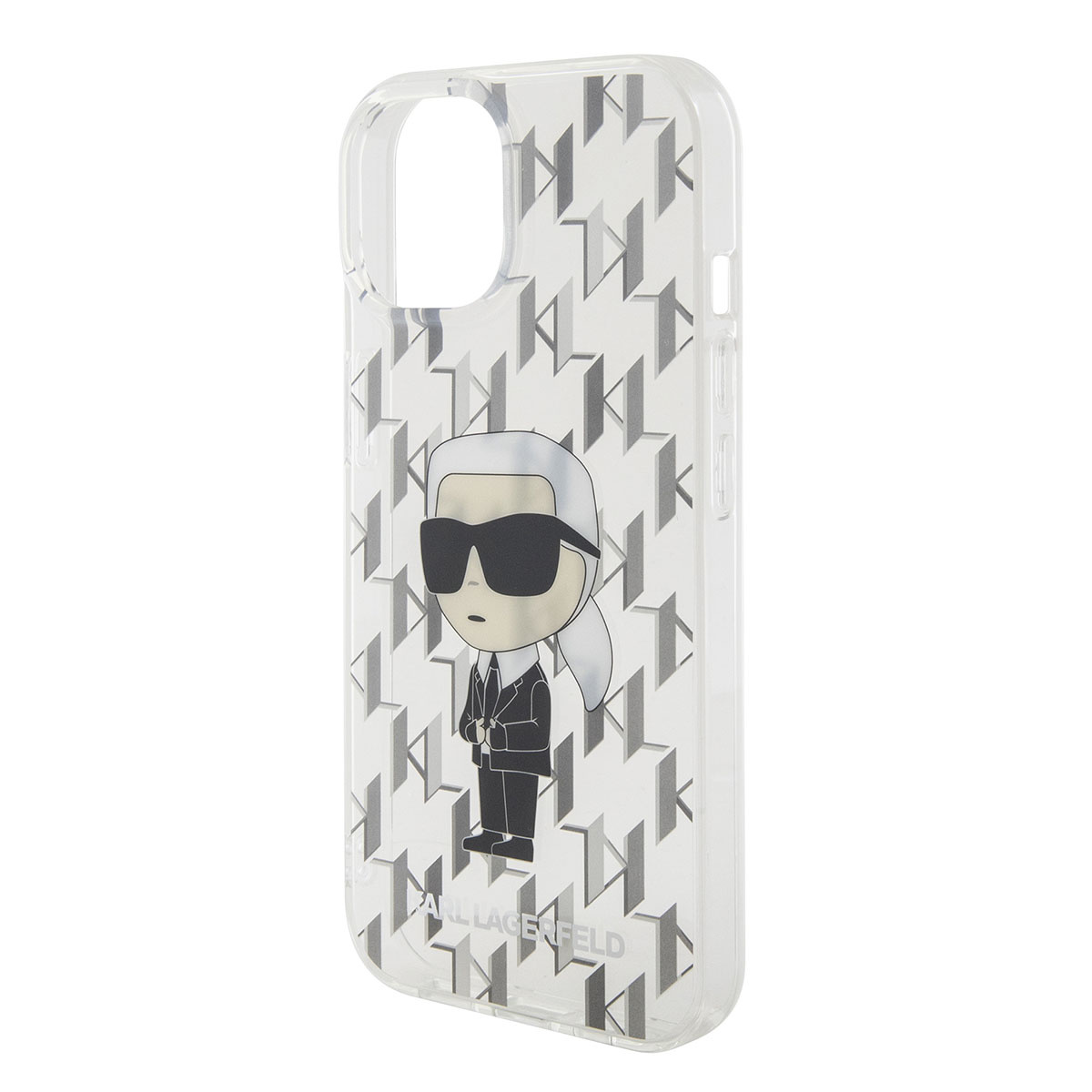 Karl Lagerfeld iPhone 15 hoesje Ikonik Monogram - Transparant - detail 5