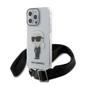 Karl Lagerfeld iPhone 15 hoesje IML IKONIK CROSSBODY - Transparant - productfoto