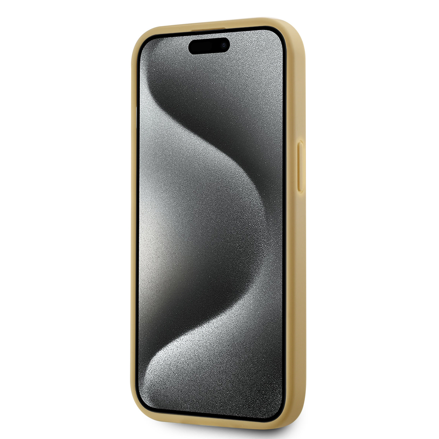 Karl Lagerfeld iPhone 15 hoesje Wrinkled - Metal signature - Goud - detail 3