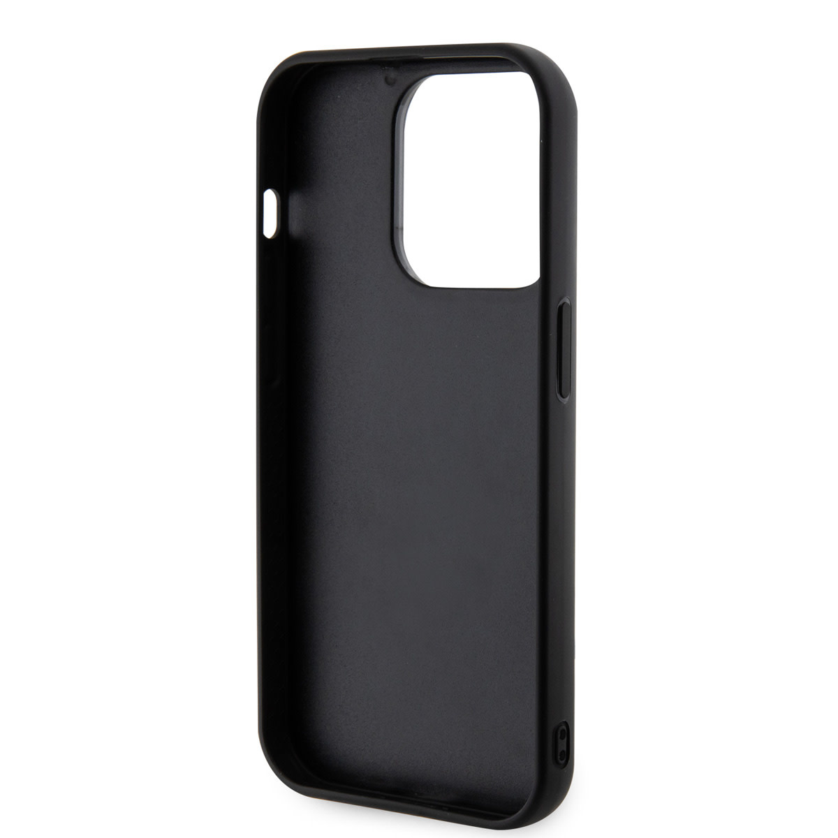 Karl Lagerfeld iPhone 15 Pro Max Hardcase hoesje - 3D Glitter Logo - Zwart - detail 1