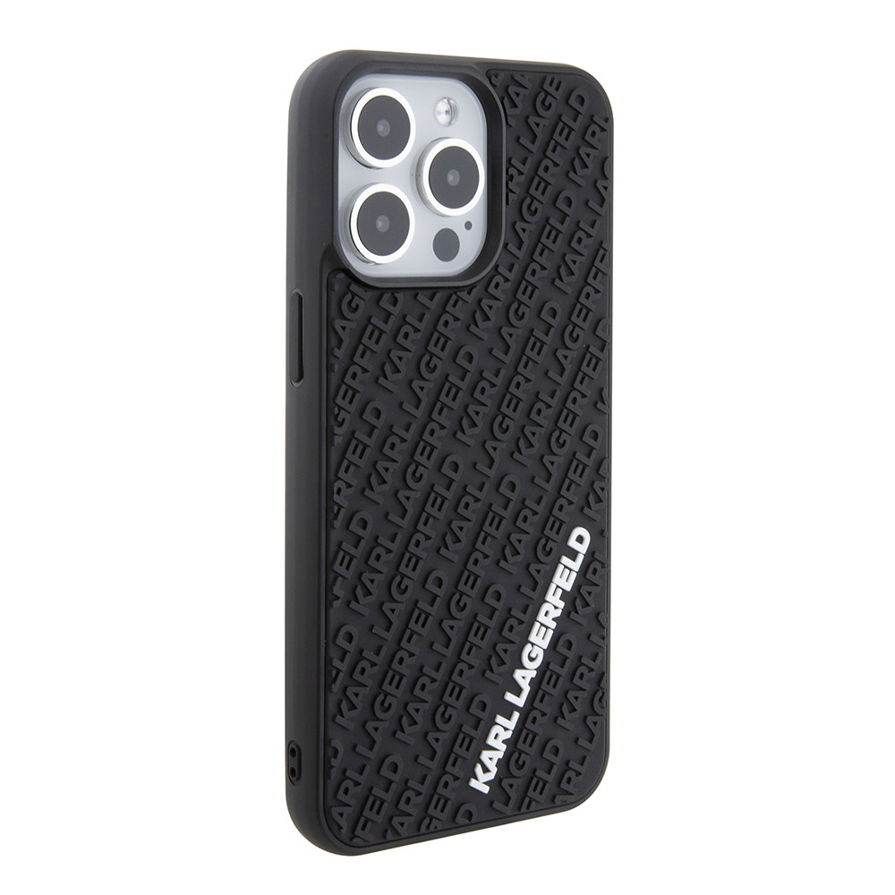 Karl Lagerfeld iPhone 15 Pro Max hoesje 3D MULTI LOGO - Zwart - detail 11