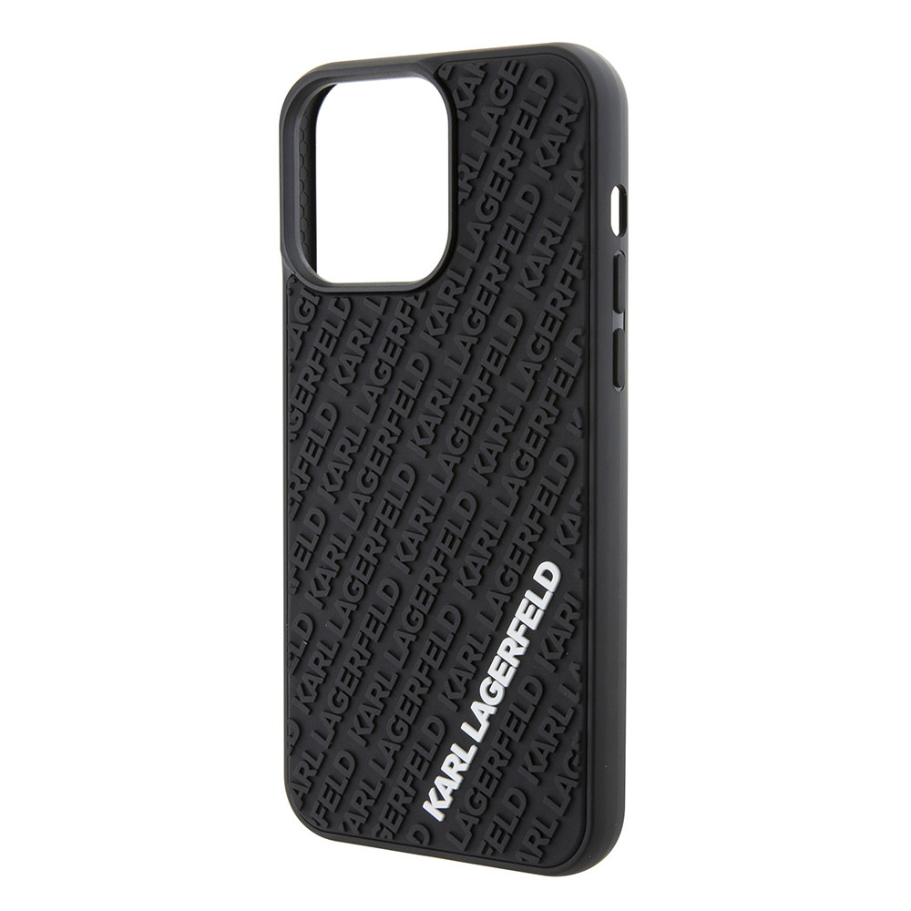 Karl Lagerfeld iPhone 15 Pro Max hoesje 3D MULTI LOGO - Zwart - detail 5
