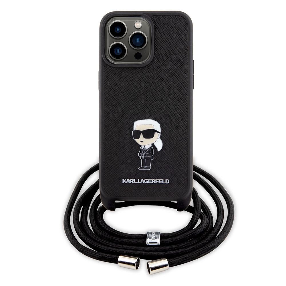 Karl Lagerfeld iPhone 15 Pro Max hoesje Ikonik metal pin - Zwart - detail 8