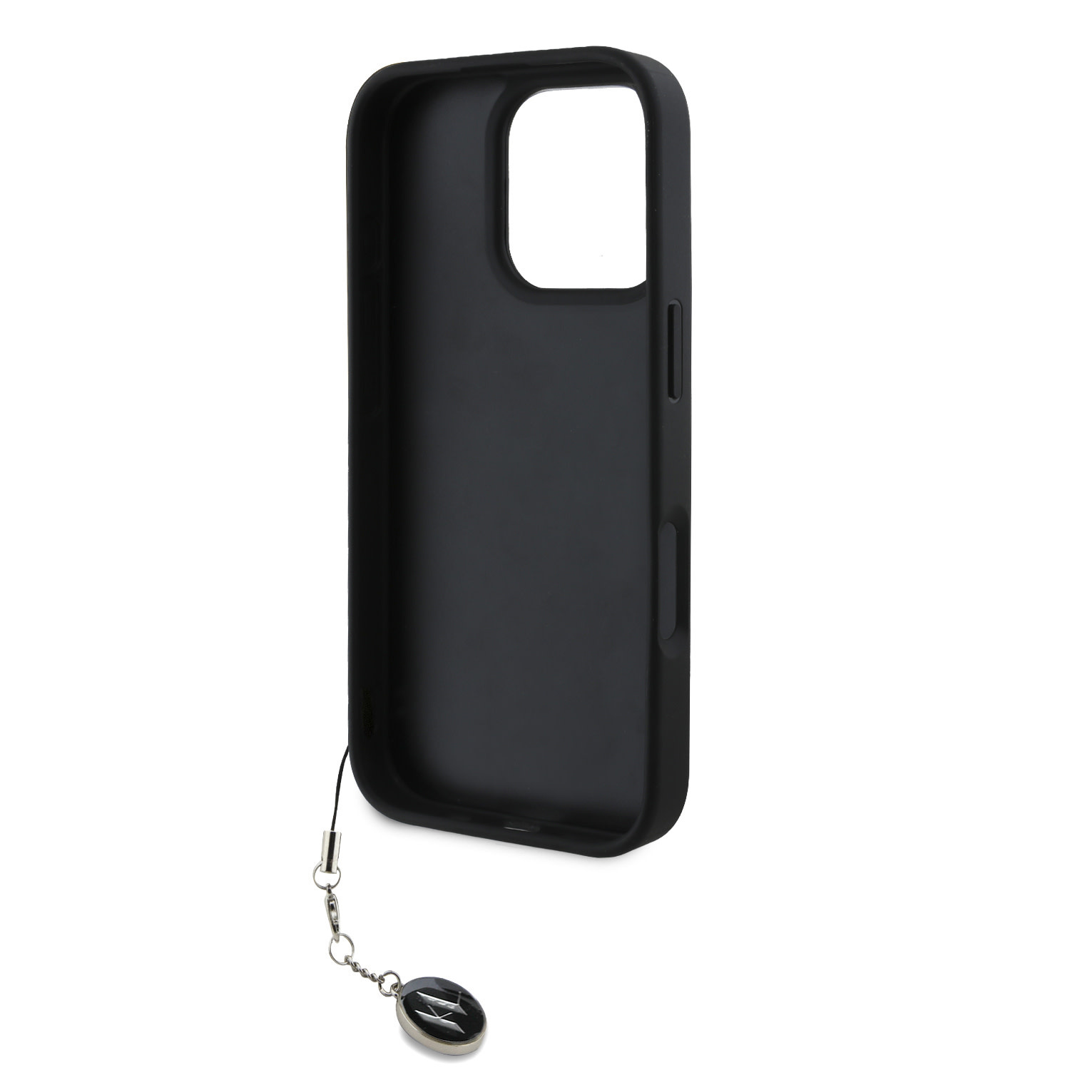 Karl Lagerfeld iPhone 16 Pro Max hoesje Saffiano rhinestones and charm - Zwart - detail 5