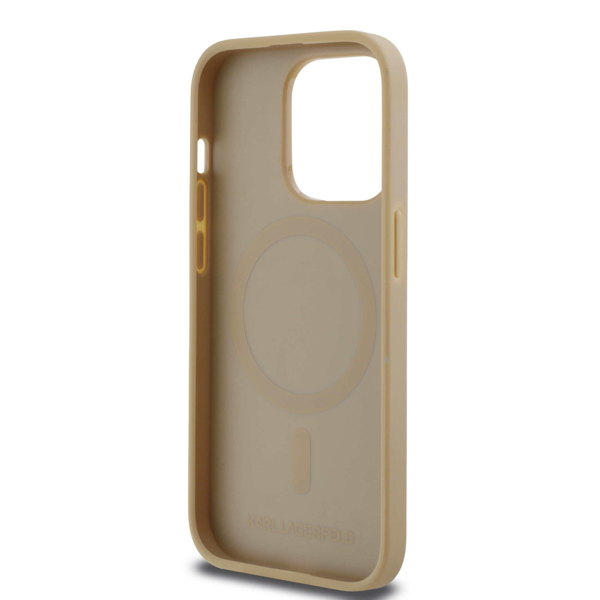 Karl Lagerfeld iPhone 14 Pro hoesje Magsafe pu - hot stamp - Beige - detail 6