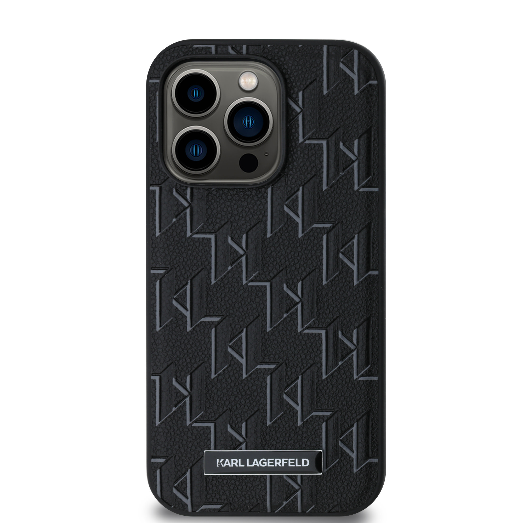 Karl Lagerfeld iPhone 14 Pro hoesje Magsafe pu - hot stamp - Zwart - detail 2