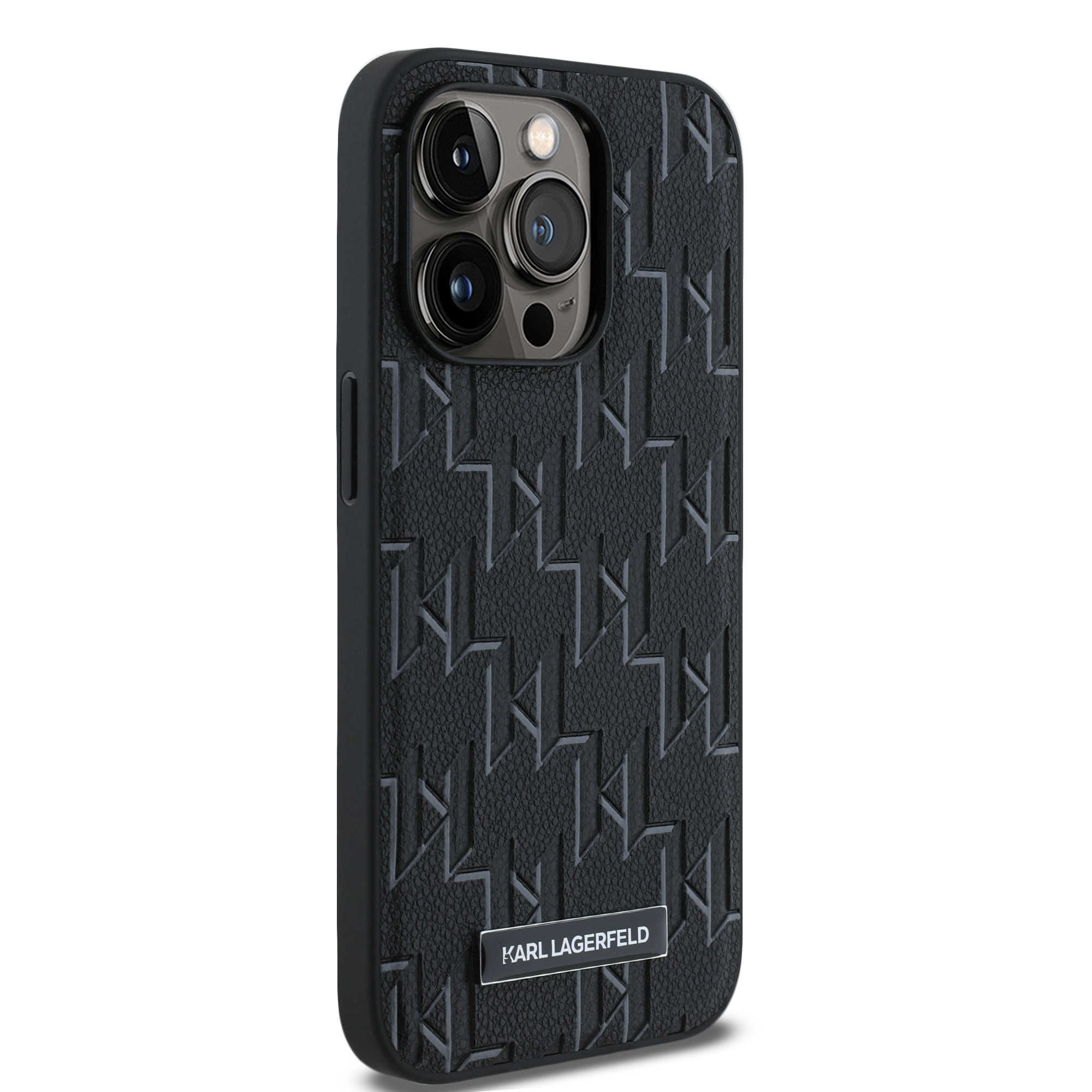 Karl Lagerfeld iPhone 14 Pro hoesje Magsafe pu - hot stamp - Zwart - detail 3
