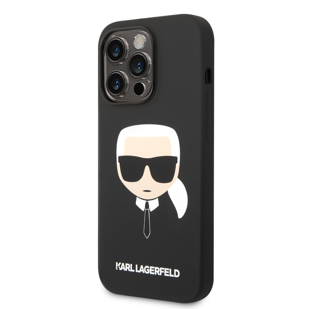 Karl Lagerfeld iPhone 14 Pro hoesje - Karl's Head - Magsafe Compatible - Zwart - detail 1