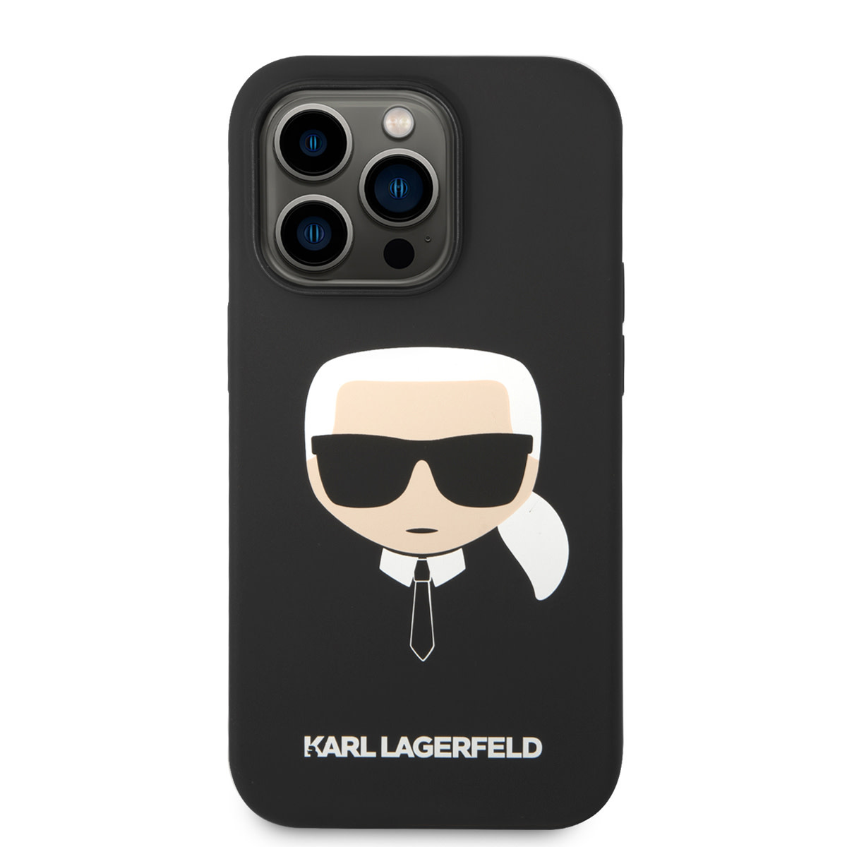 Karl Lagerfeld iPhone 14 Pro hoesje - Karl's Head - Magsafe Compatible - Zwart - detail 2