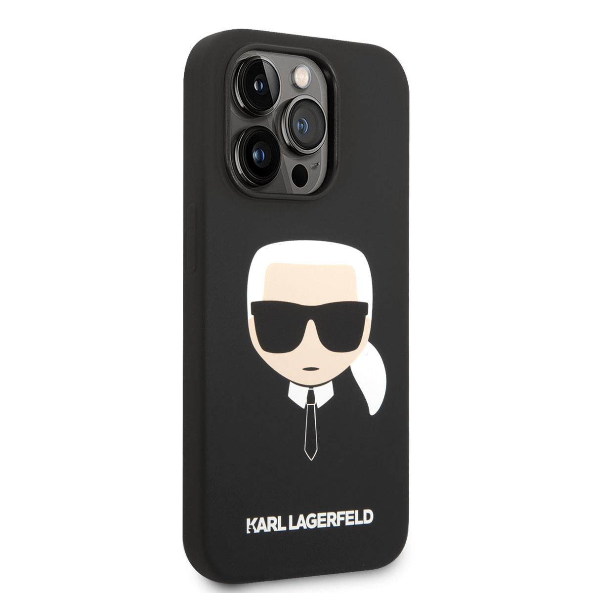 Karl Lagerfeld iPhone 14 Pro hoesje - Karl's Head - Magsafe Compatible - Zwart - detail 3