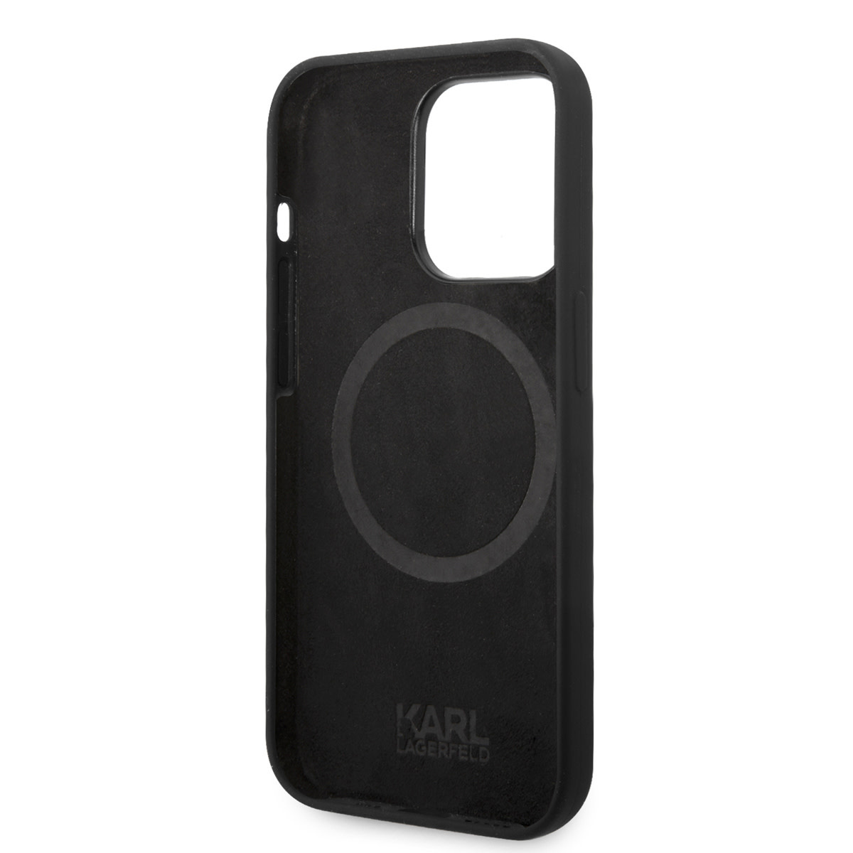 Karl Lagerfeld iPhone 14 Pro hoesje - Karl's Head - Magsafe Compatible - Zwart - detail 5
