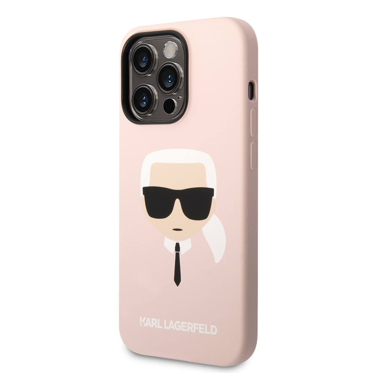 Karl Lagerfeld iPhone 14 Pro hoesje - Karl's Head - Magsafe Compatible - Roze - detail 1