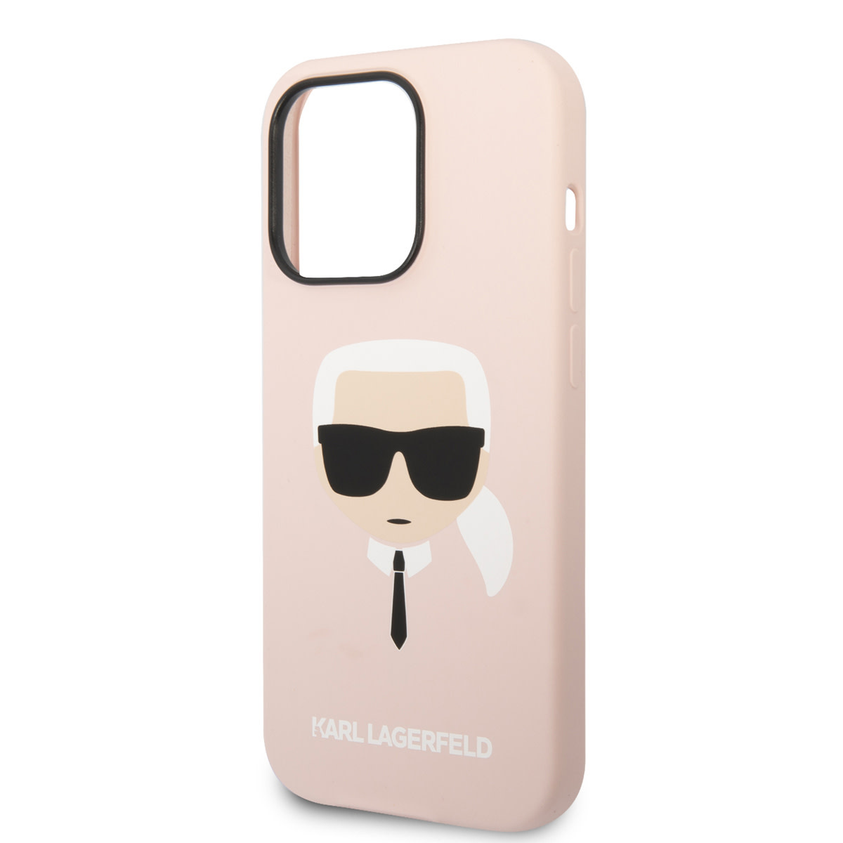 Karl Lagerfeld iPhone 14 Pro hoesje - Karl's Head - Magsafe Compatible - Roze - detail 4