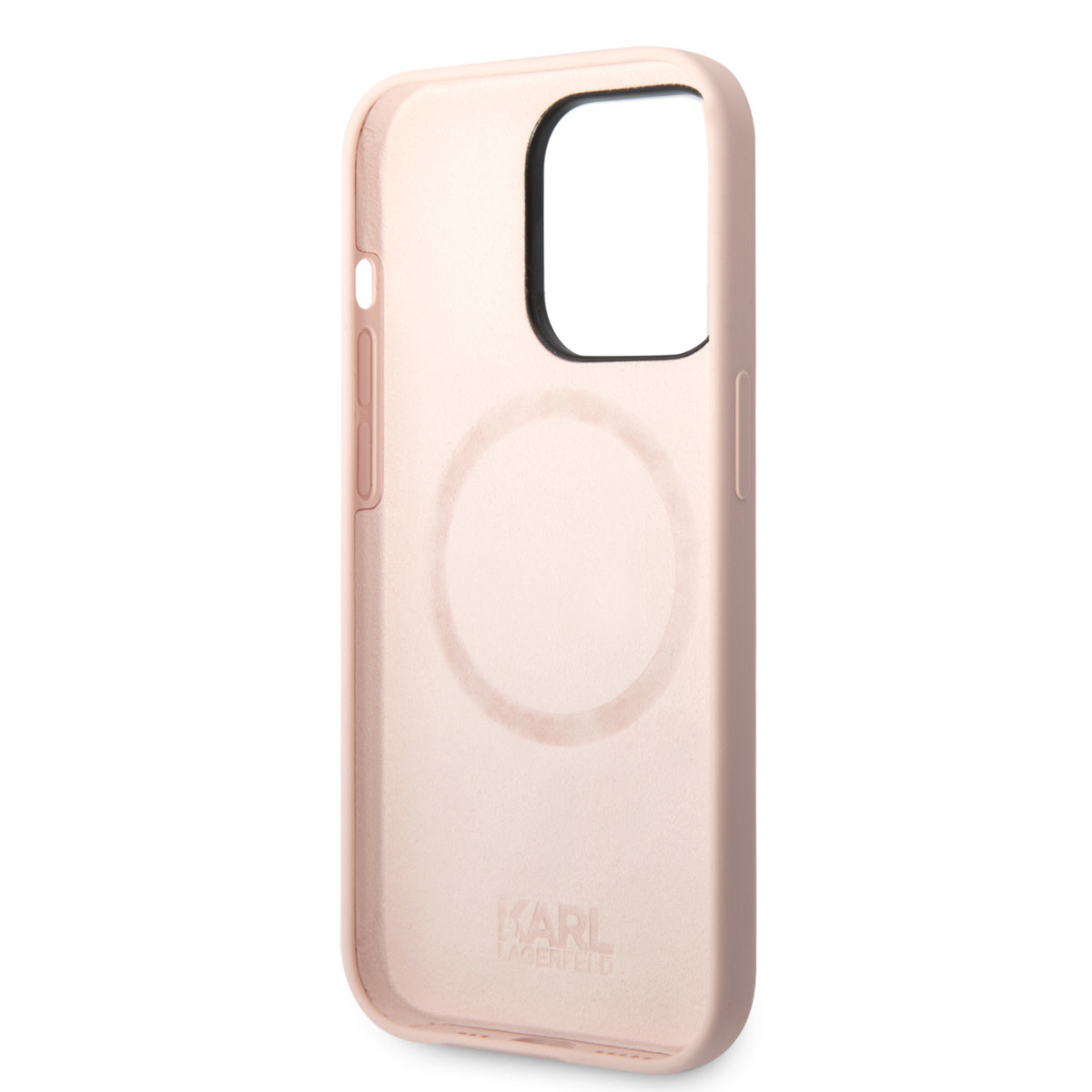 Karl Lagerfeld iPhone 14 Pro hoesje - Karl's Head - Magsafe Compatible - Roze - detail 5