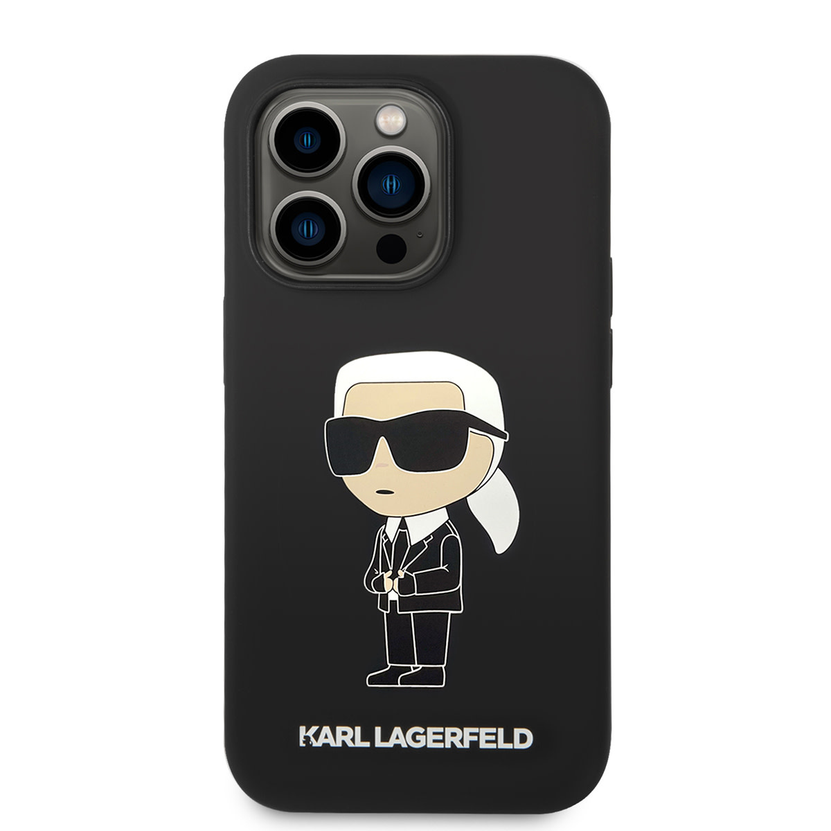 Karl Lagerfeld iPhone 14 Pro hoesje - Ikonik NFT Karl - Magsafe Compatible - Zwart - detail 2