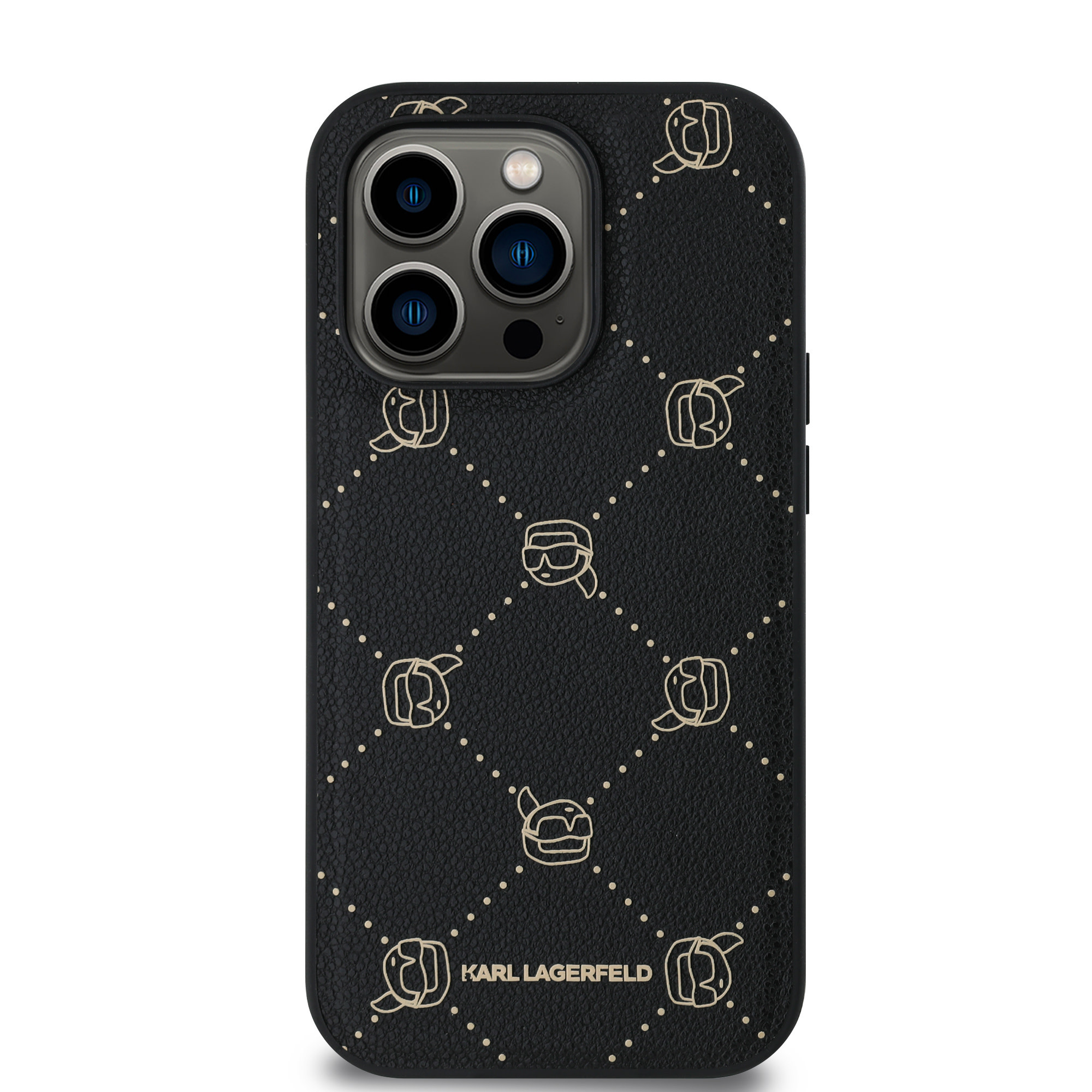 Karl Lagerfeld iPhone 14 Pro Max hoesje Magsafe - Karl Heads - Zwart - detail 3