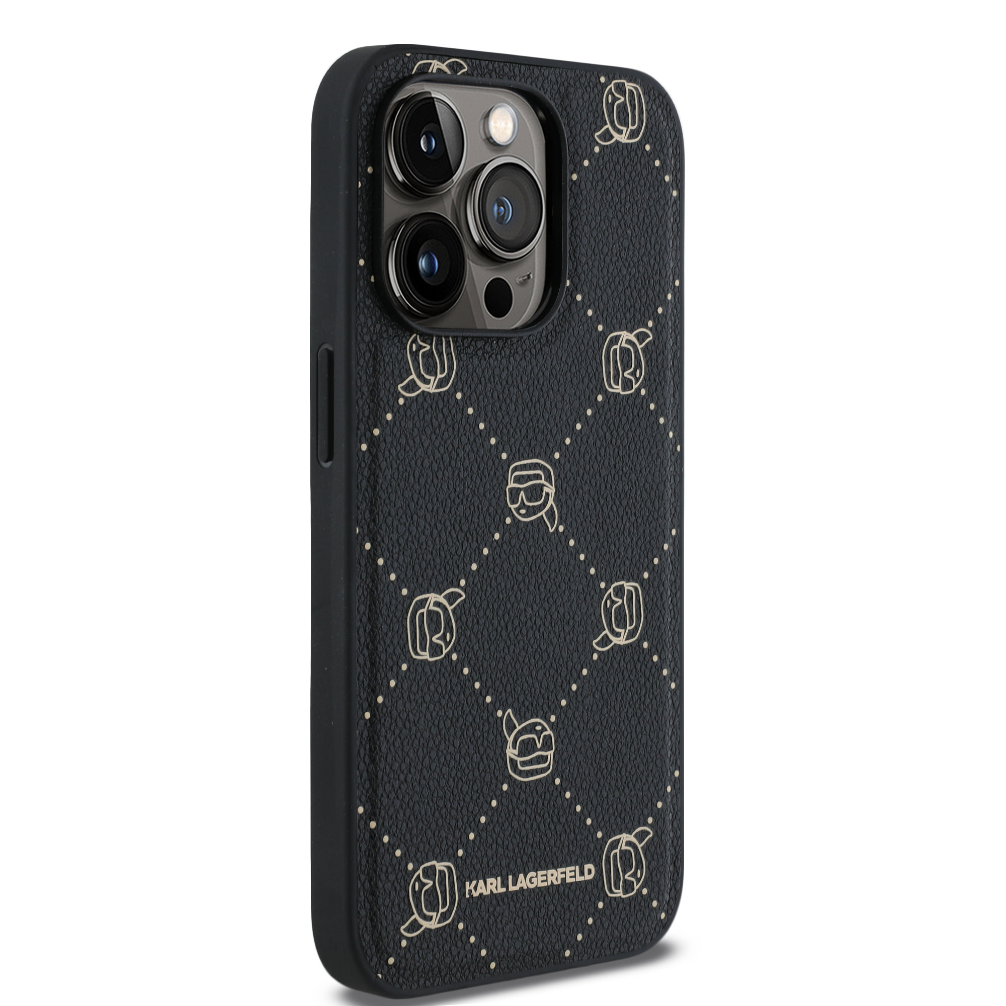 Karl Lagerfeld iPhone 14 Pro Max hoesje Magsafe - Karl Heads - Zwart - detail 5
