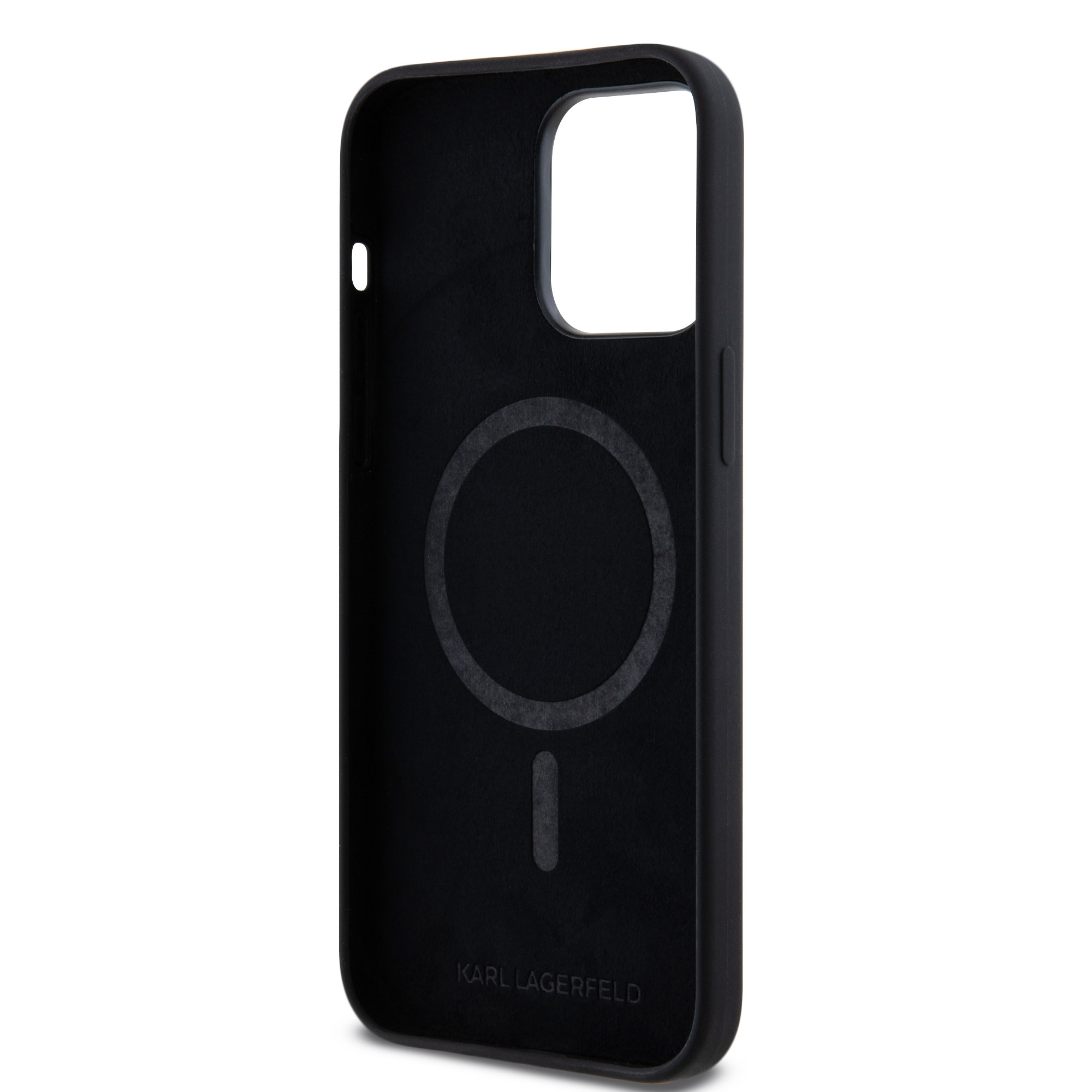 Karl Lagerfeld iPhone 14 Pro Max hoesje Magsafe - Karl Print - Zwart - detail 1
