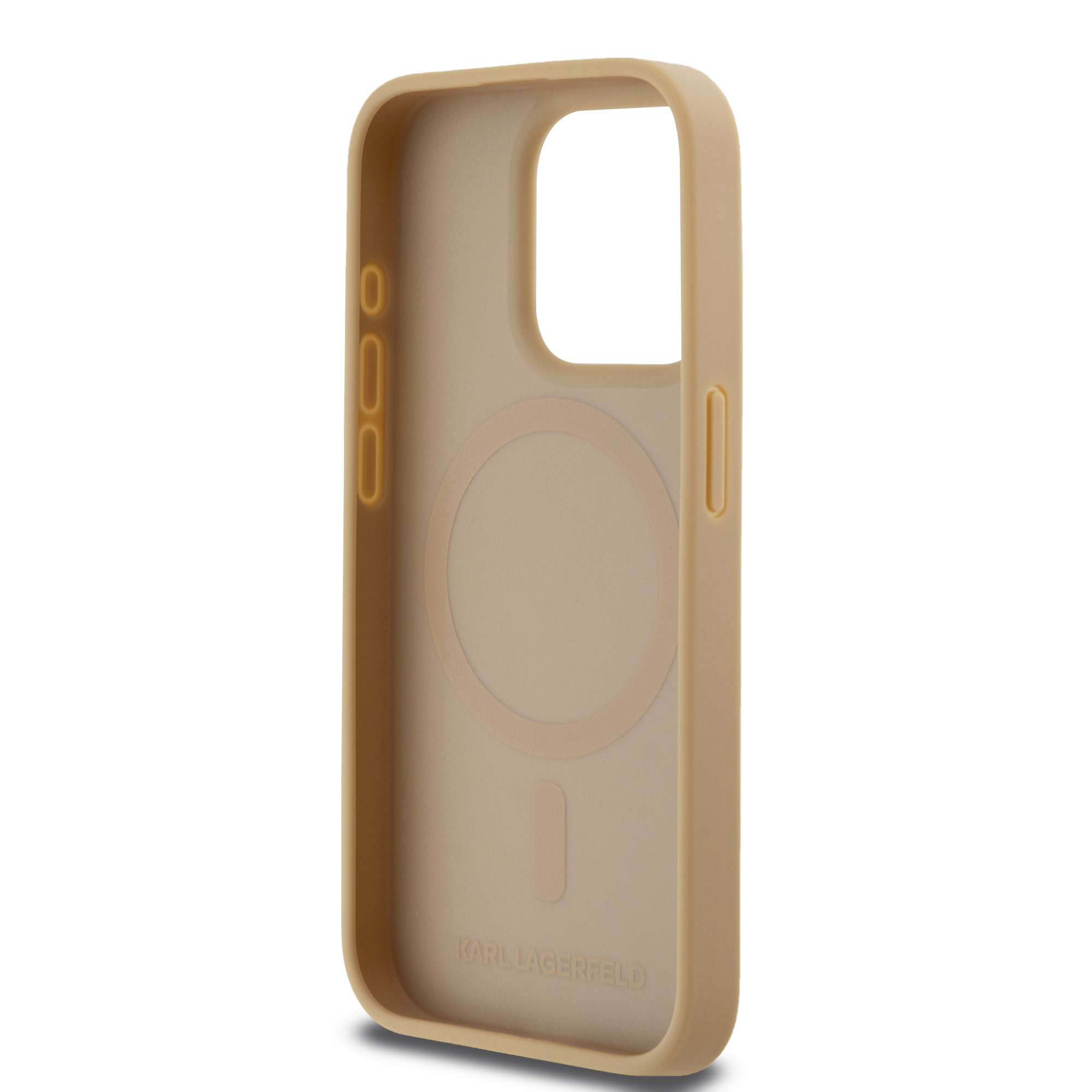 Karl Lagerfeld iPhone 15 Pro hoesje Magsafe - Hot stamps - Beige - detail 7