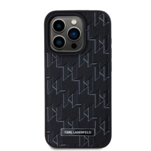 Karl Lagerfeld iPhone 15 Pro hoesje Magsafe pu - hot stamp - Zwart - productfoto