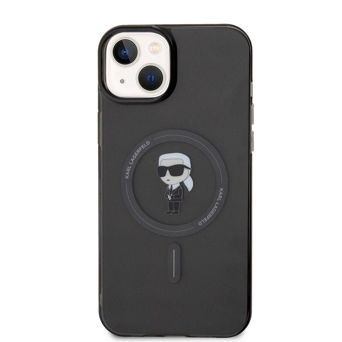 Karl Lagerfeld iPhone 15 Plus Hardcase hoesje - Magsafe Compatible - Ikonik - Zwart - detail 2