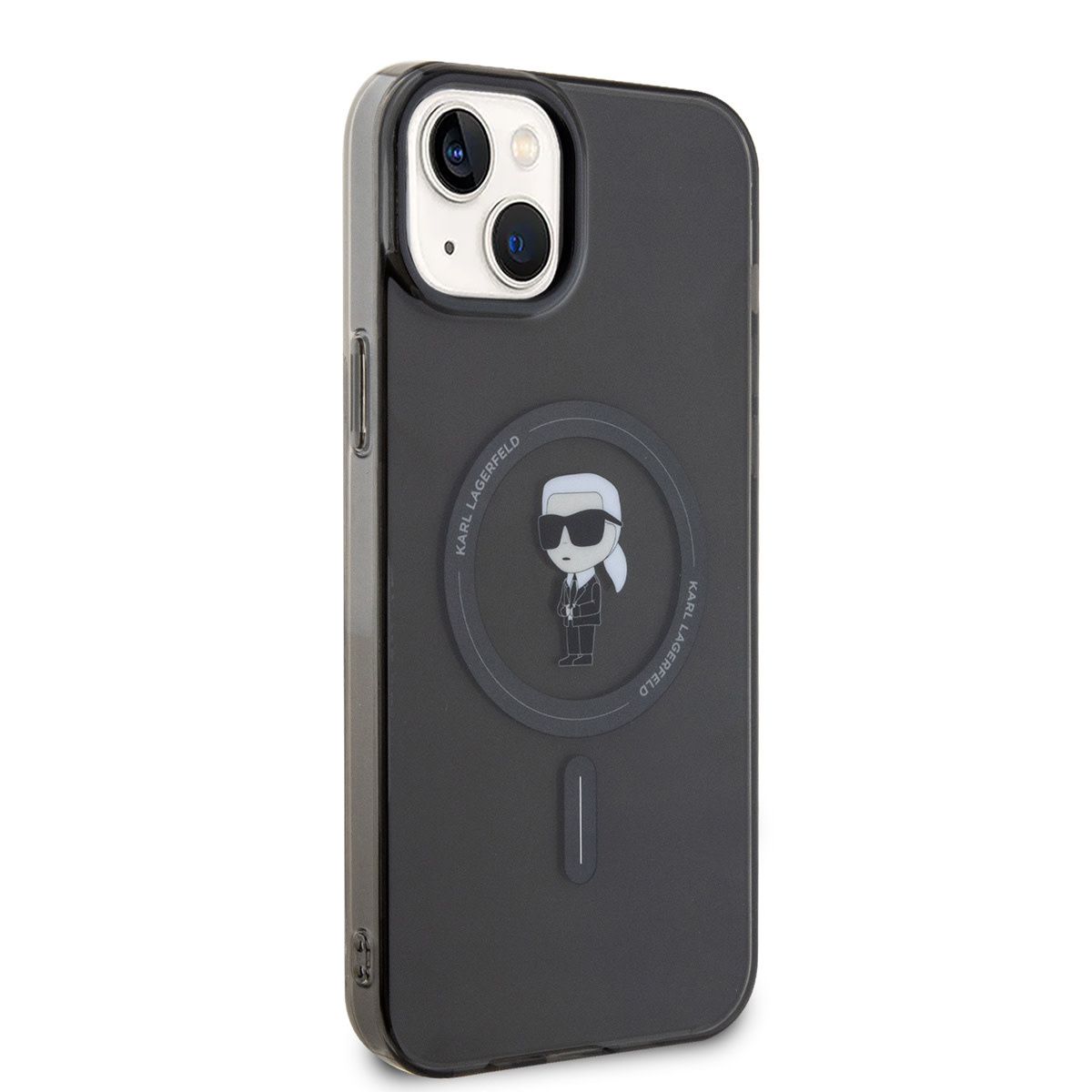 Karl Lagerfeld iPhone 15 Plus Hardcase hoesje - Magsafe Compatible - Ikonik - Zwart - detail 3