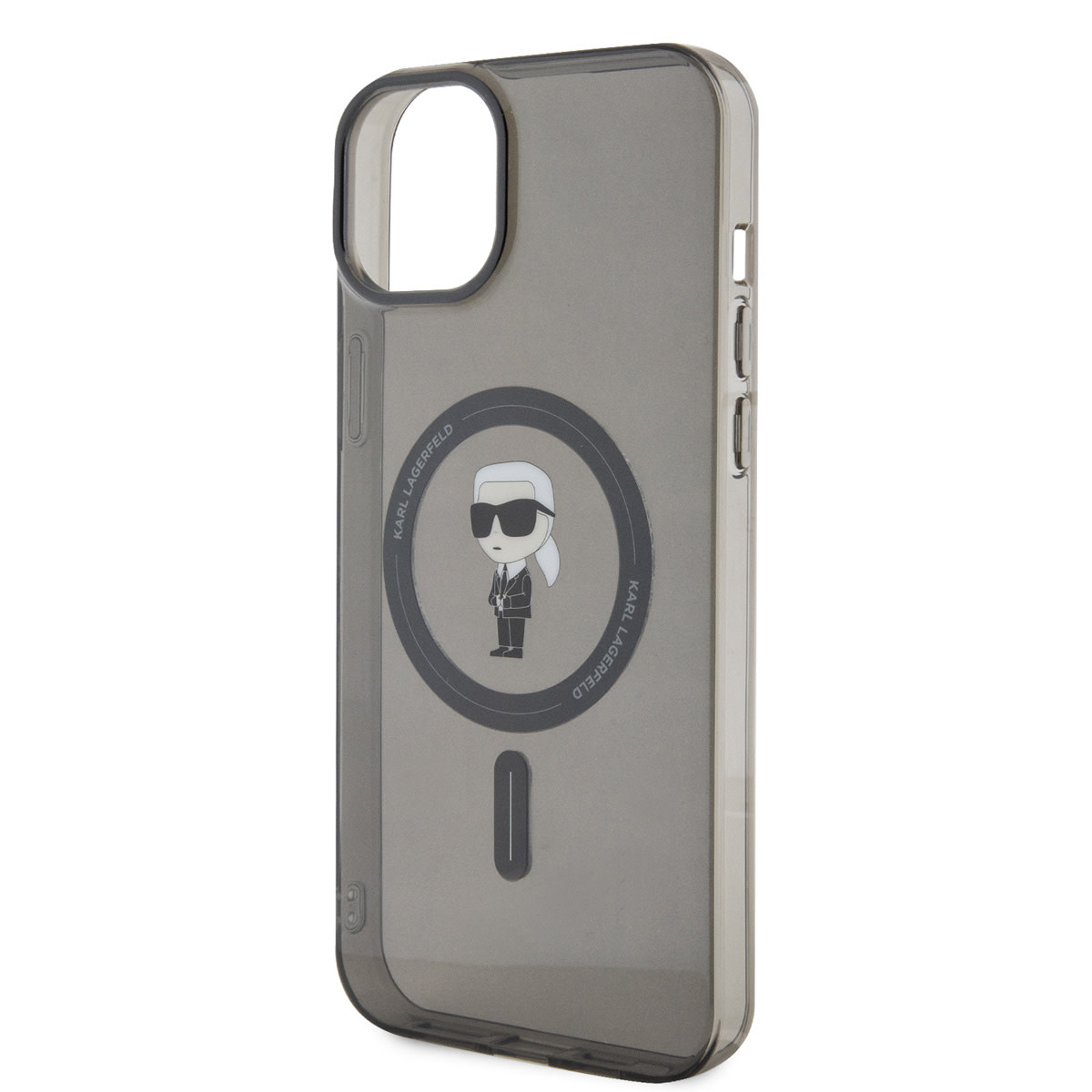 Karl Lagerfeld iPhone 15 Plus Hardcase hoesje - Magsafe Compatible - Ikonik - Zwart - detail 4