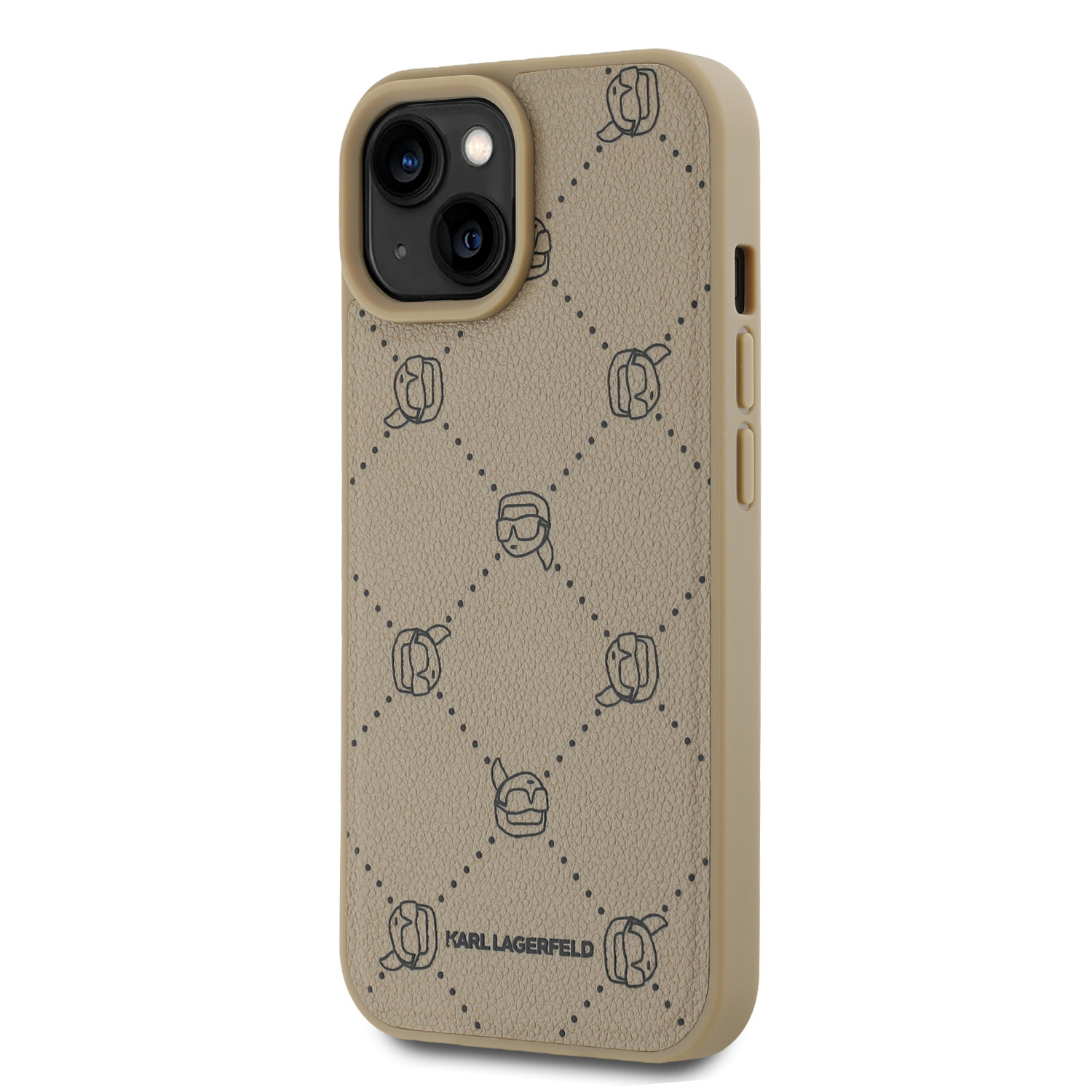 Karl Lagerfeld iPhone 15 hoesje Magsafe - Karl Heads - Beige - detail 6