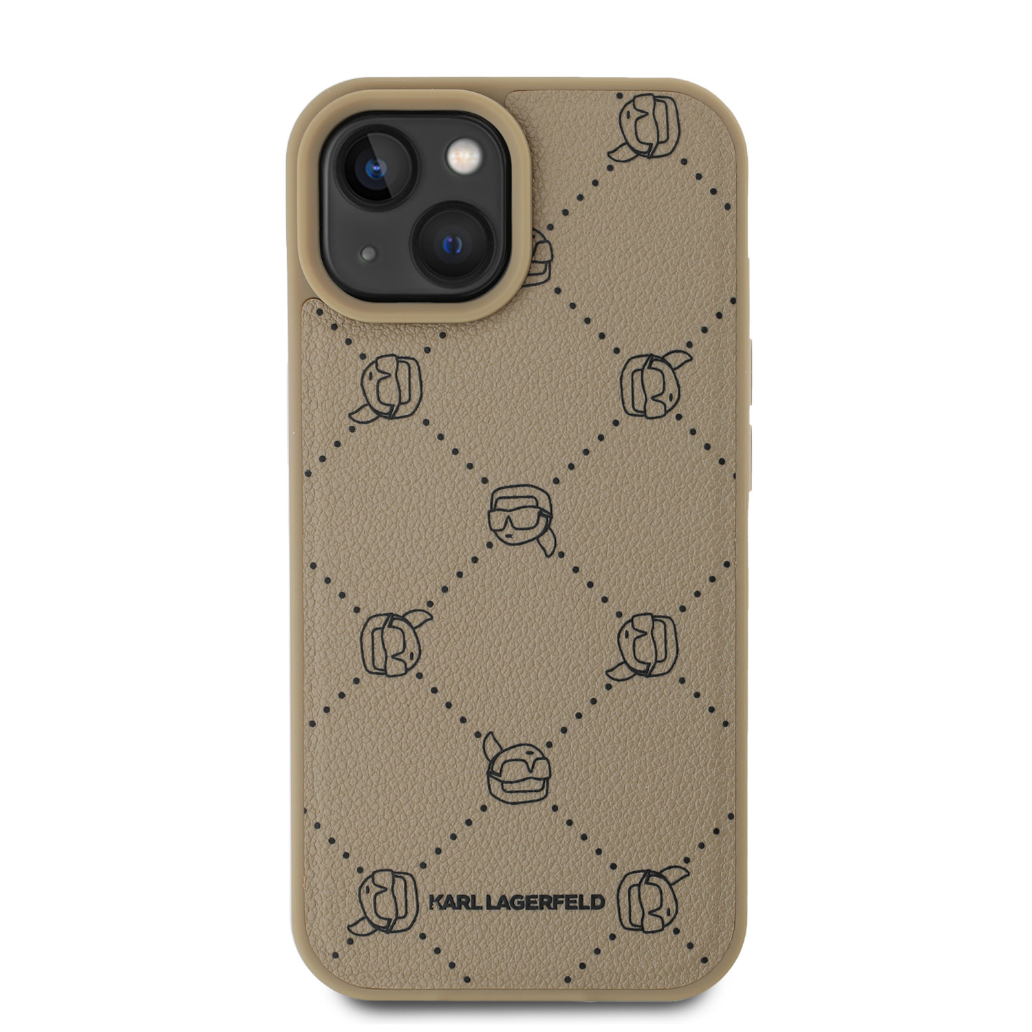 Karl Lagerfeld iPhone 15 hoesje Magsafe - Karl Heads - Beige - detail 5