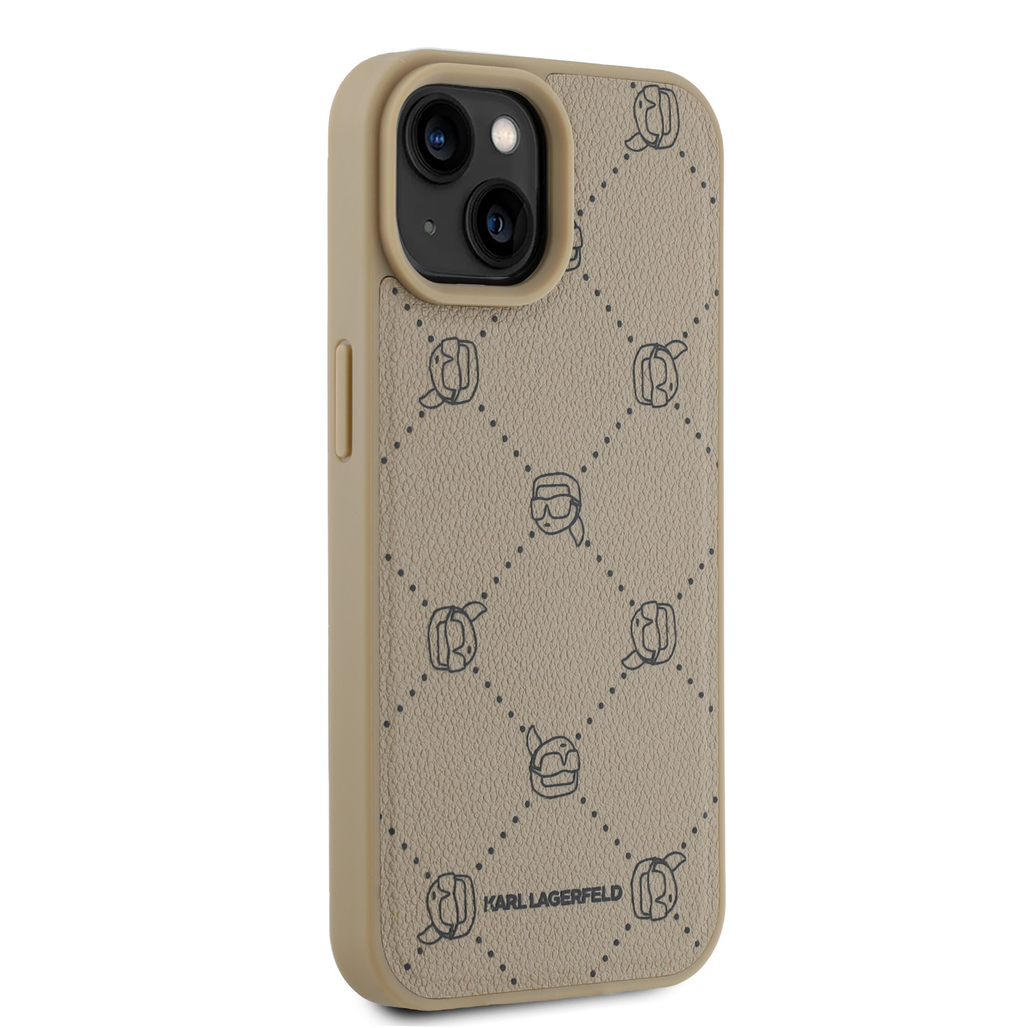 Karl Lagerfeld iPhone 15 hoesje Magsafe - Karl Heads - Beige - detail 3