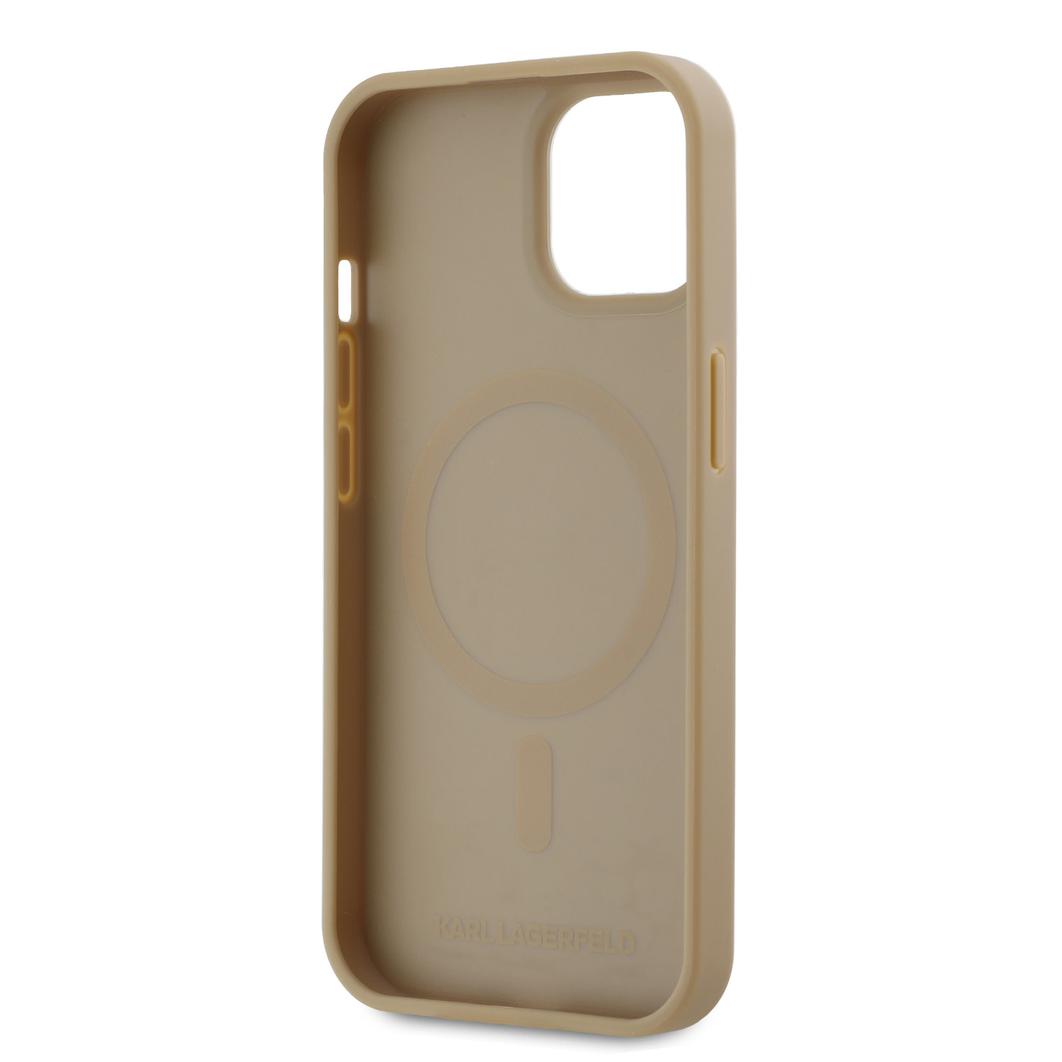 Karl Lagerfeld iPhone 15 hoesje Magsafe - Karl Heads - Beige - detail 1