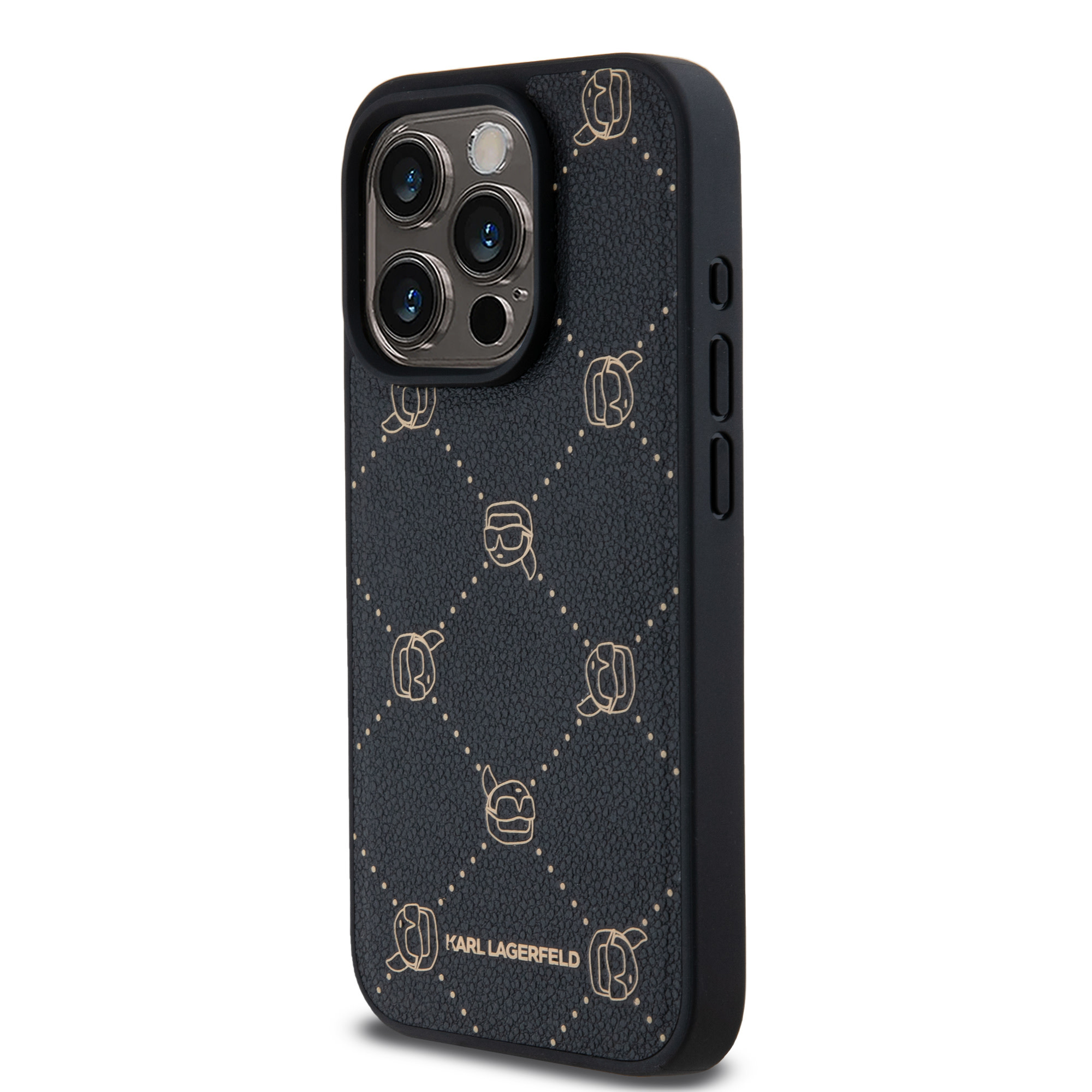 Karl Lagerfeld iPhone 15 Pro Max hoesje Magsafe - Karl Heads - Zwart - detail 8