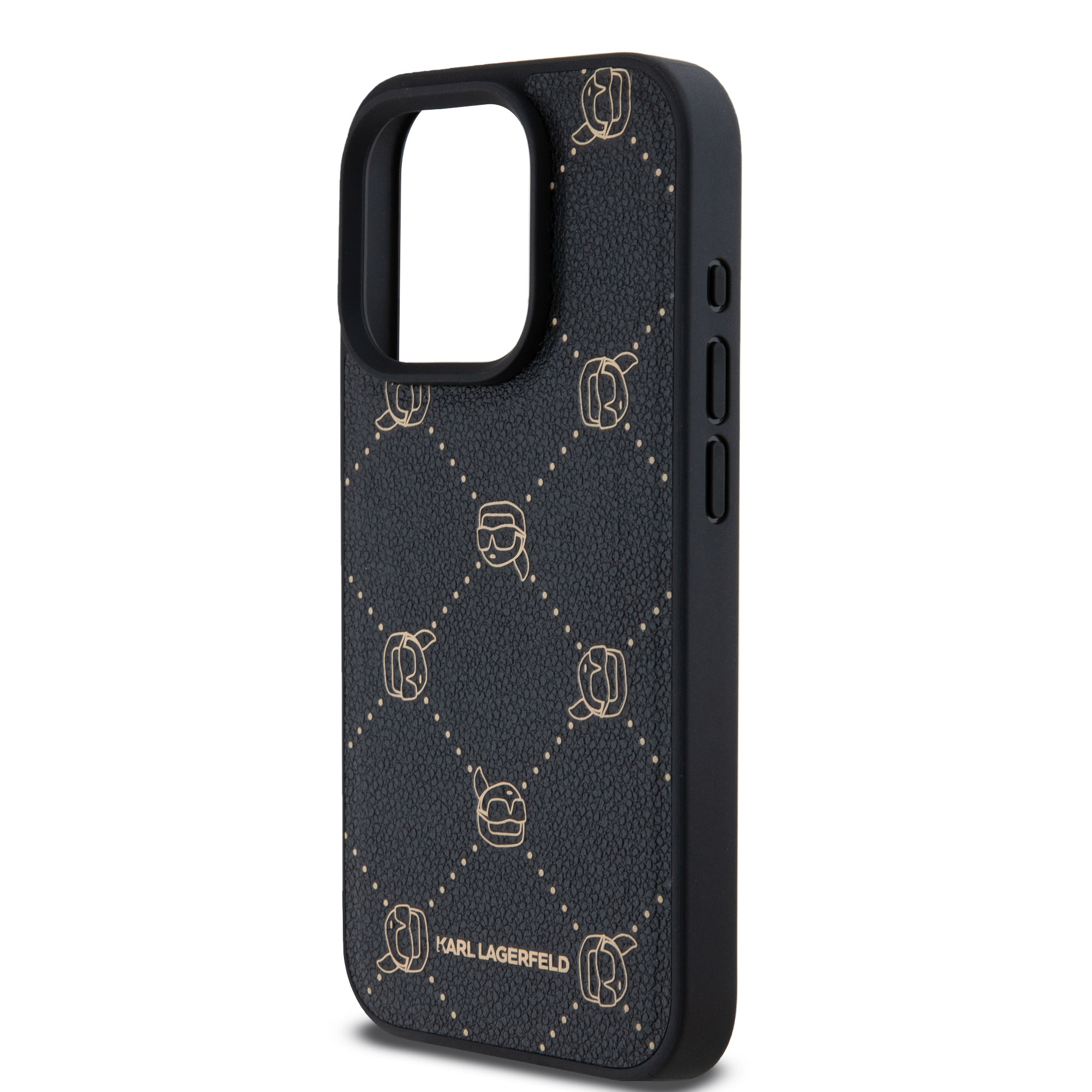Karl Lagerfeld iPhone 15 Pro Max hoesje Magsafe - Karl Heads - Zwart - detail 4