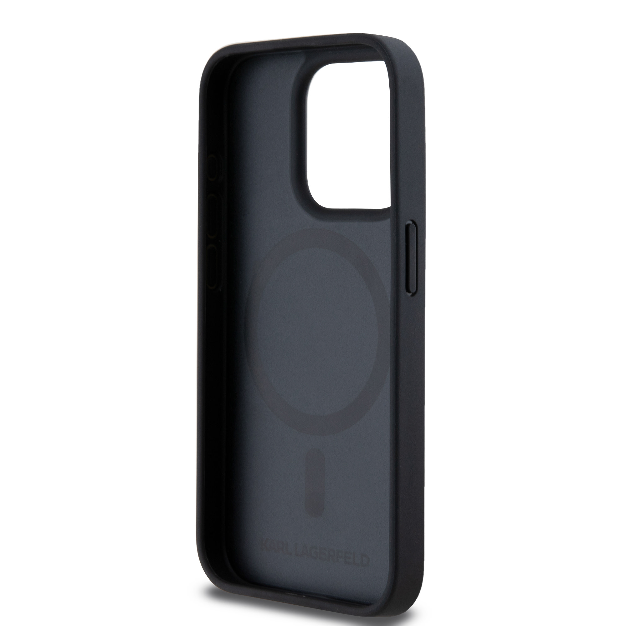 Karl Lagerfeld iPhone 15 Pro Max hoesje Magsafe - Karl Heads - Zwart - detail 5