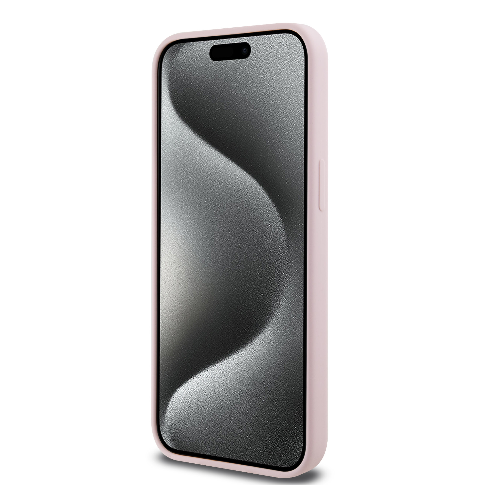 Karl Lagerfeld iPhone 15 Pro Max hoesje Magsafe - double heads print - Roze - detail 3