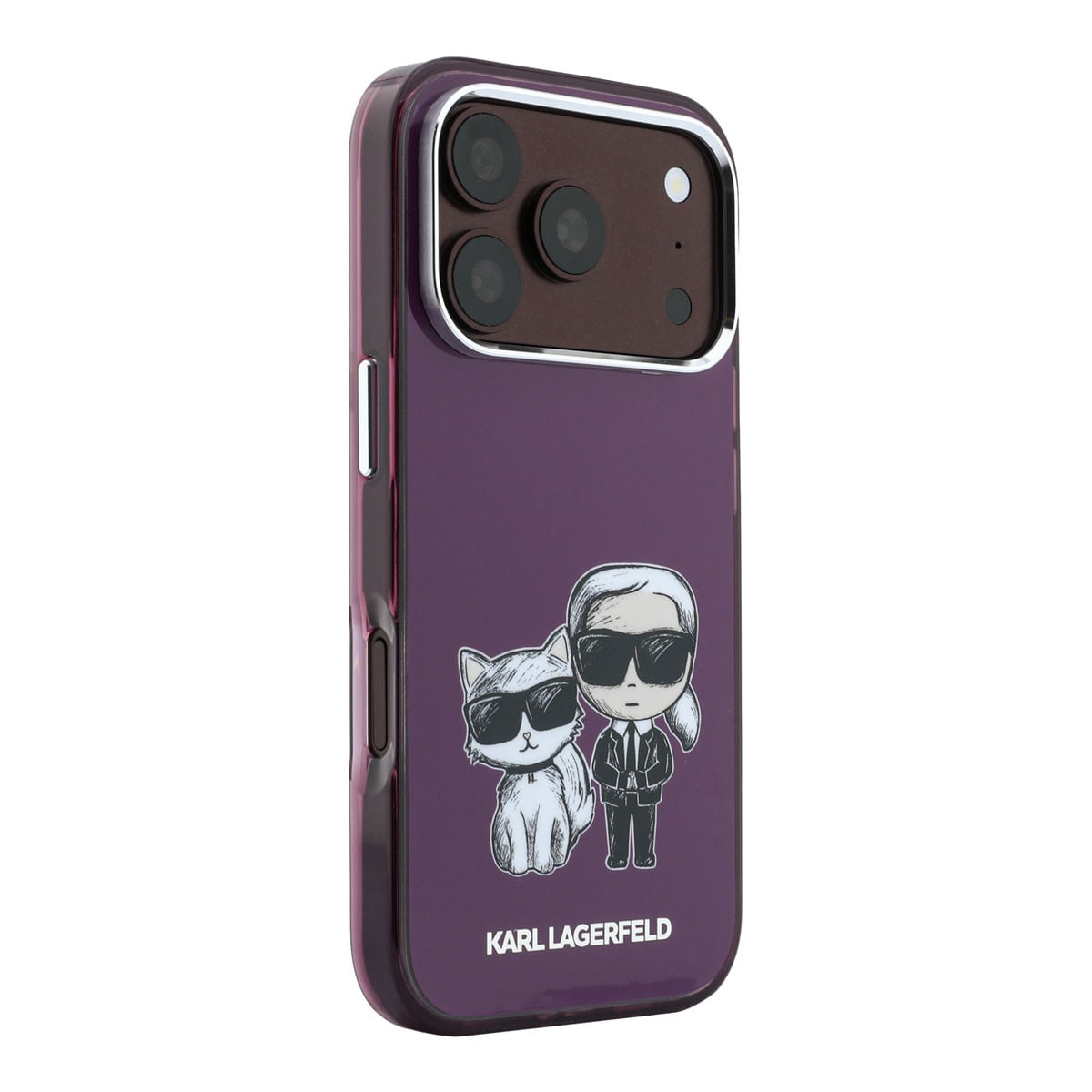 Karl iPhone 18 Pro Max Case hard shell - MagSafe - IML - KC Bodies Sketch print Bordeauxrood - detail 3
