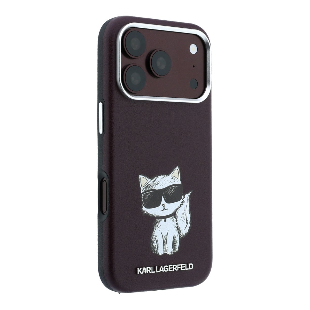 Karl iPhone 18 Pro Max Case hard shell - MagSafe - SW - smooth PU - Choupette Sketch Bordeauxrood - detail 3