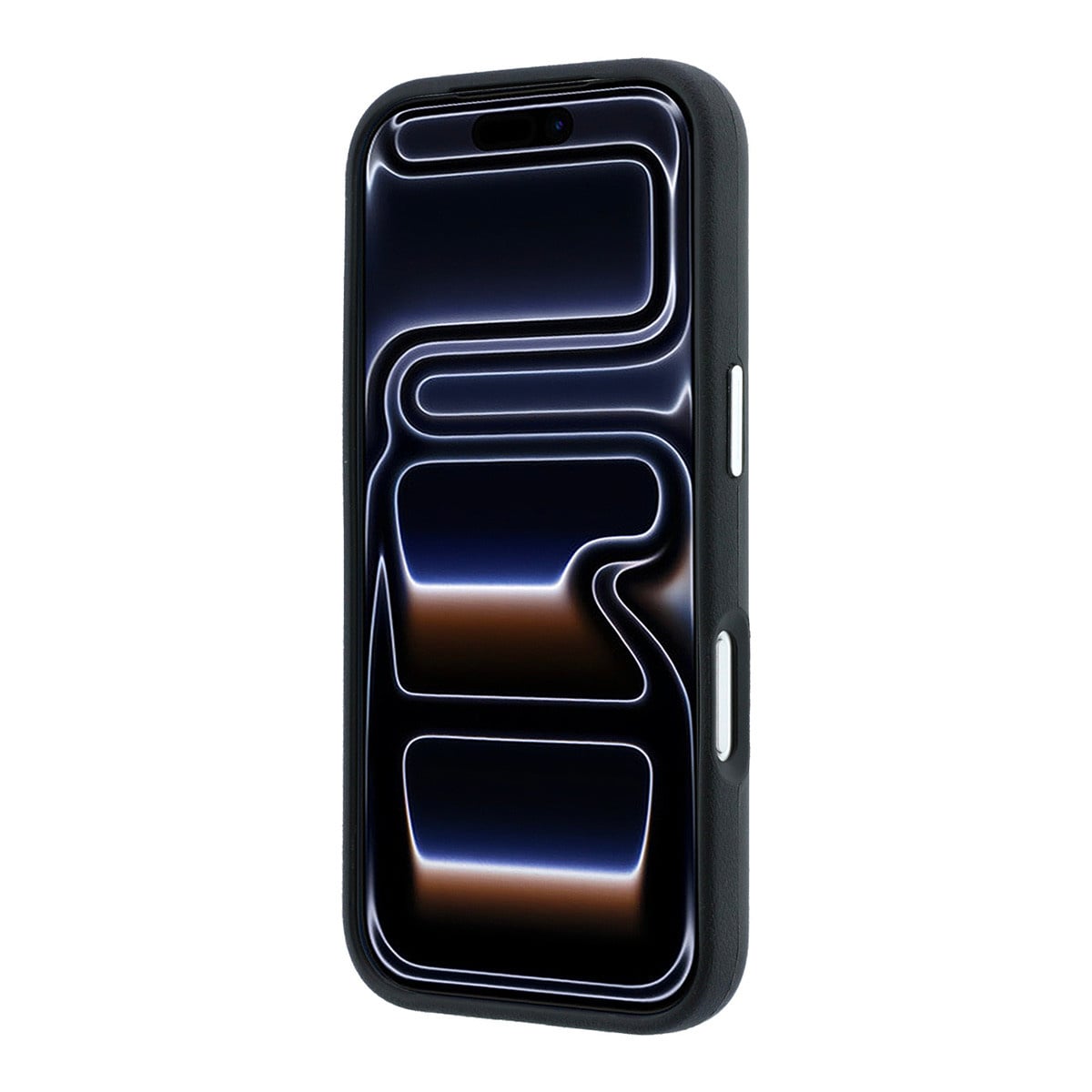 Karl iPhone 18 Pro Max Case hard shell - MagSafe - SW - smooth PU - Ikonik Sketch Zwart - detail 4