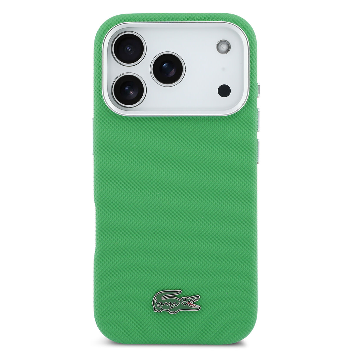 Lacoste 17 Pro hoesje - MagSafe - Metal Edges - Iconic Petit Pique Logo - Estragongroen - detail 2