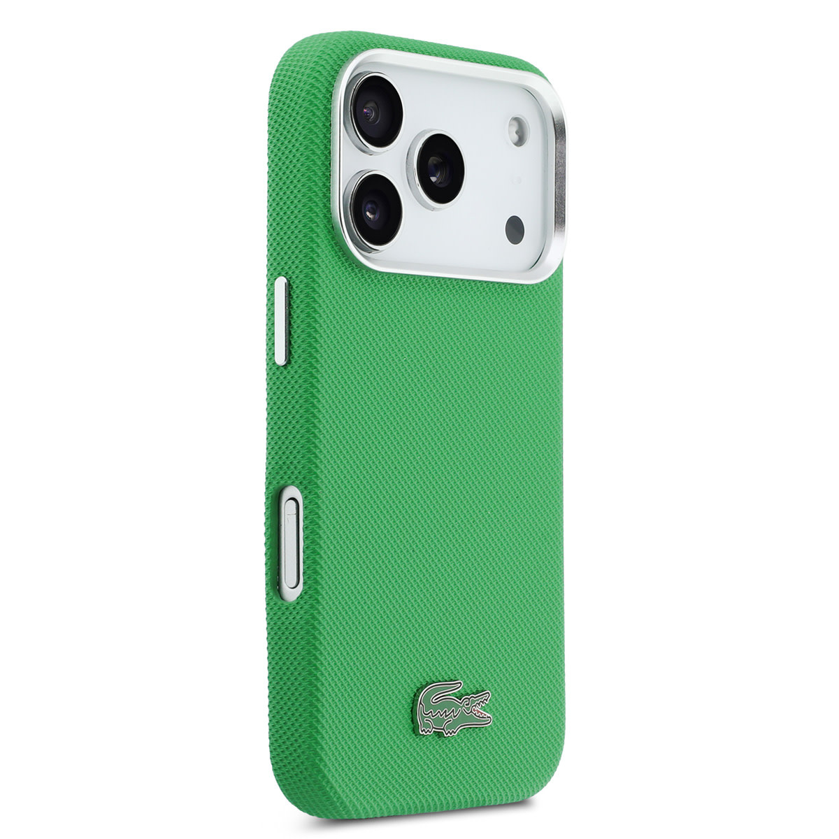 Lacoste 17 Pro hoesje - MagSafe - Metal Edges - Iconic Petit Pique Logo - Estragongroen - detail 3